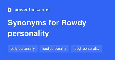 ROWDY Synonyms .
